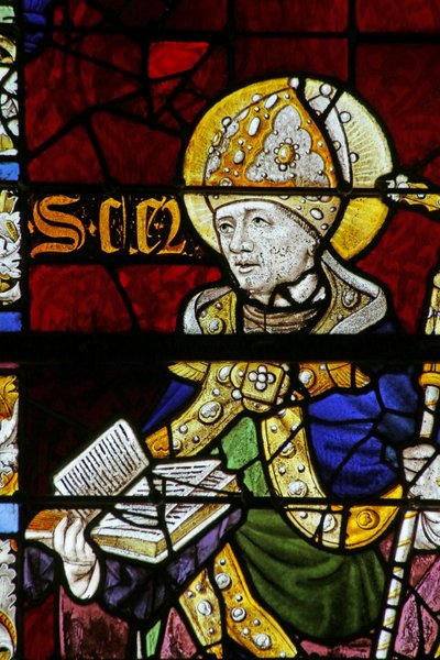Raam met afbeelding van Sint Cler door French School